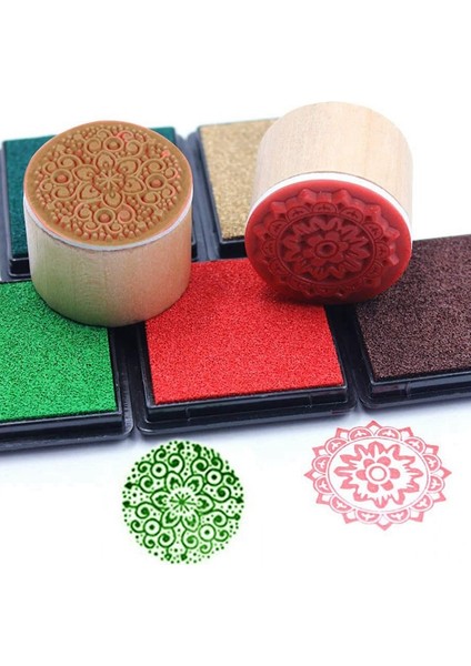 12 Adet Ahşap Pullar Çiçek Desenli Daireler ve Kareler Dekoratif Kauçuk Ahşap Dıy Craft Kartı ve Scrapbooking Için (Yurt Dışından)