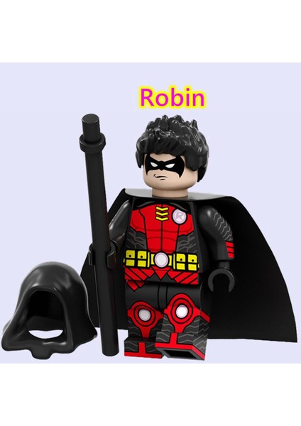 Teen Titans Nightwing Robin Arkham Knight Marvel Minifigures Oyuncak Dc Film Riddler Siyah Flaş Yapı Taşları Eğitici Oyuncaklar ile Uyumlu Şekiller Tip: Robin 2 (Yurt Dışından)
