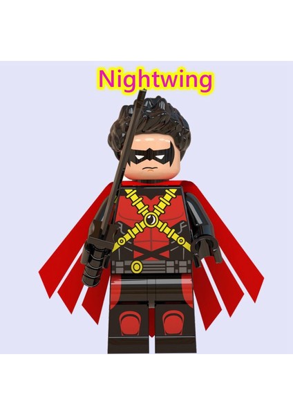 Teen Titans Nightwing Robin Arkham Knight Marvel Minifigures Oyuncak Dc Film Riddler Siyah Flaş Yapı Taşları Eğitici Oyuncaklar ile Uyumlu Şekiller Tip: Robin 2 (Yurt Dışından)