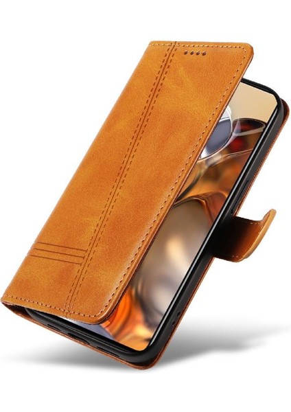 Xiaomi 11T/11T Pro Için Filp Durumda Ayrılabilir Siyah Bilezik Preslenmiş Pu Kılıf (Yurt Dışından)