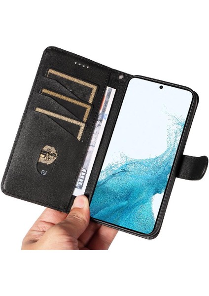 Samsung Galaxy S21 Cüzdan Telefon Kılıfı Için Filp Durumda Ayrılabilir Siyah Pu (Yurt Dışından)