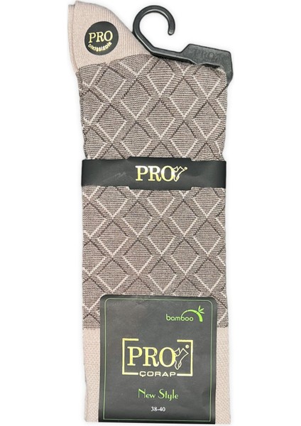 Pro Çorap G.poti Bambu Erkek Çorabı Krem (17005-R3)