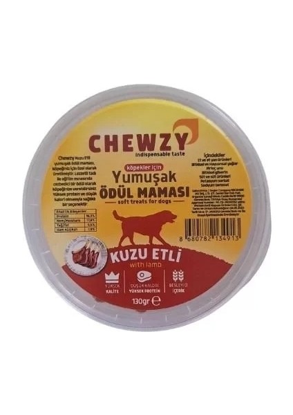 Kuzulu Yumuşak Köpek Ödül Maması 130 gr