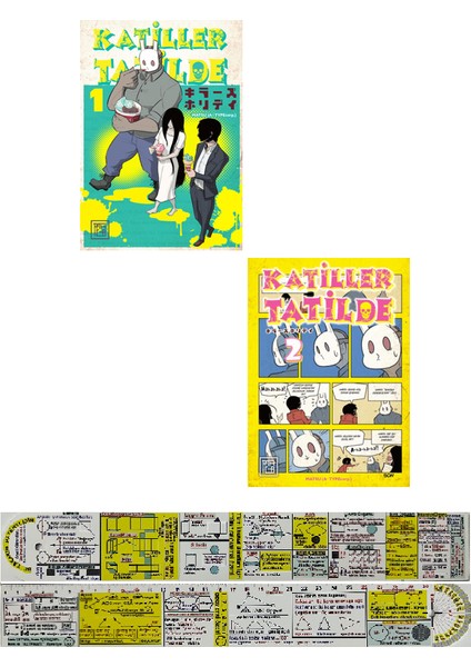 Katiller Tatilde 1. 2. Ciltler Manga Seti (Matematik Öğreten Cetvel) - Matsu