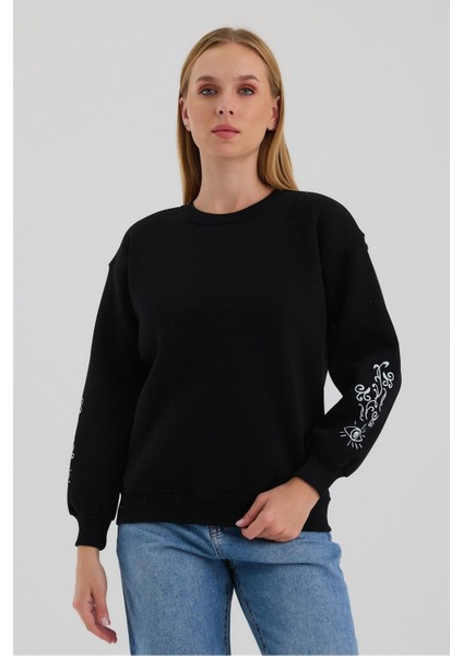 Kadın Oversize Baskılı Sweatshirt fiyatları