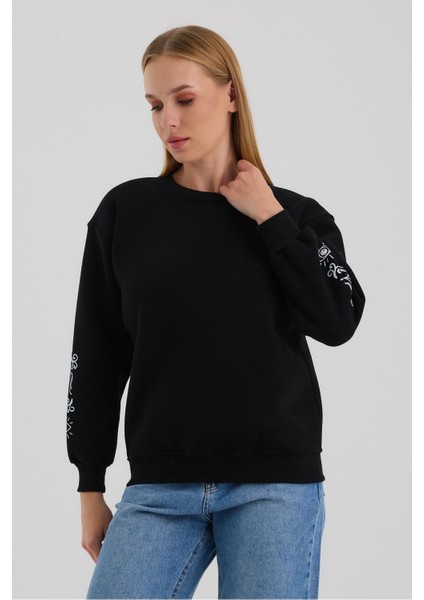 Kadın Oversize Baskılı Sweatshirt modelleri