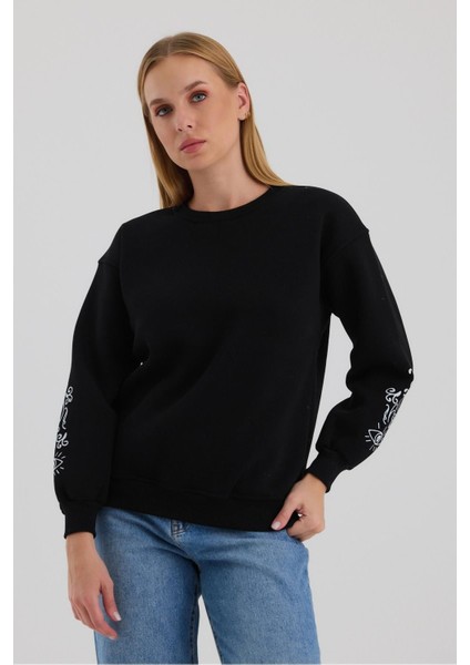 Kadın Oversize Baskılı Sweatshirt indirimleri