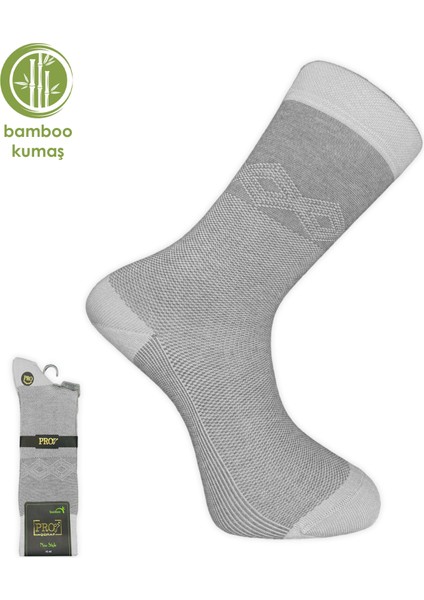 Bambu Erkek Çorabı - Tumaniş - Kül Gri (17104-R5)