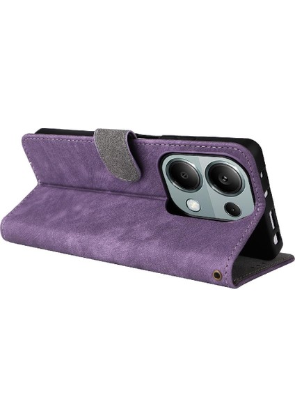 Xiaomi Poco M6 Pro 4g Kart Yuvaları Için Kılıf Kapak Pu Deri Flip Folio Rfıd (Yurt Dışından)