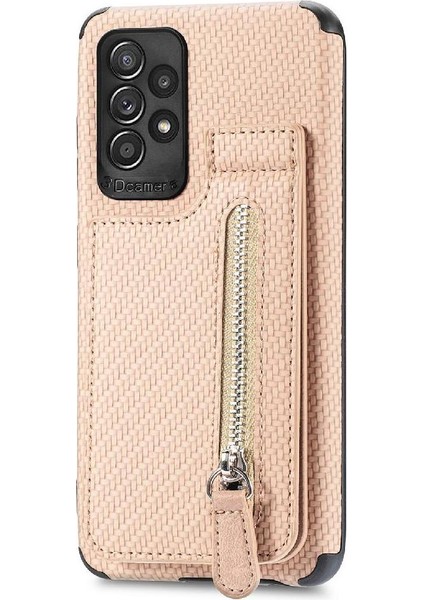 Samsung Galaxy A52 5g Fermuar Cüzdan Standı Crad Yuvası Manyetik Araba (Yurt Dışından)