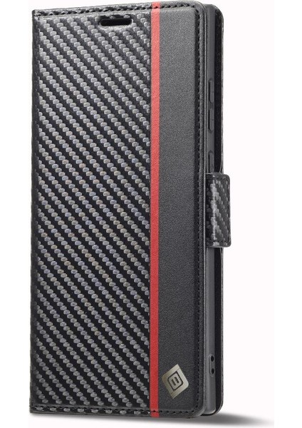 Kart Tutucu Kickstand Deri ile Samsung Galaxy S24 Ultra 5g Için Kılıf (Yurt Dışından)