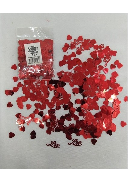 Nedi Masa Konfeti Kalpli ve Love Yazılı 15GR - 6 Paket