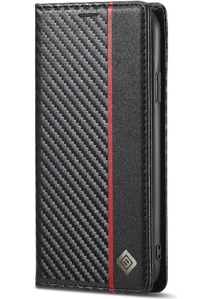 IPhone 11 Için Kılıf Pro Max Manyetik Karbon Fiber Kart Ekleme Deri (Yurt Dışından)