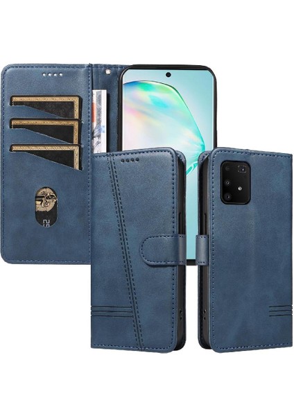 Samsung Galaxy S10 Lite Cüzdan Telefon Kılıfı Için Filp Durumda Preslenmiş Pu Deri (Yurt Dışından)