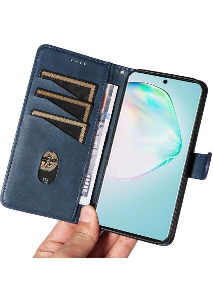Samsung Galaxy S10 Lite Cüzdan Telefon Kılıfı Için Filp Durumda Preslenmiş Pu Deri (Yurt Dışından)