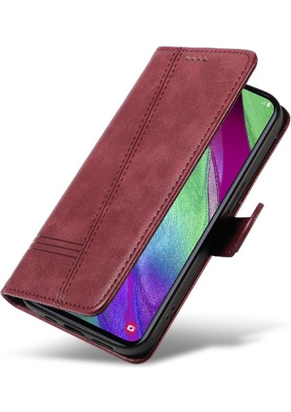 Samsung Galaxy A40 Preslenmiş Pu Deri Için Filp Durumda Ayrılabilir Siyah ile (Yurt Dışından) fırsatları