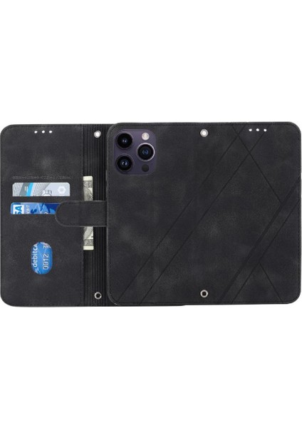 IPhone 16 Için Filp Durumda Pro Kredi Kartı Tutucu Tam Koruma Pu Deri (Yurt Dışından)