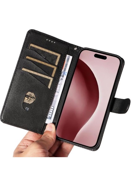 Kredi Kartı Yuvası Siyah ile IPhone 16 Pro Cüzdan Telefon Kılıfı Için Filp Durumda (Yurt Dışından) fiyatları