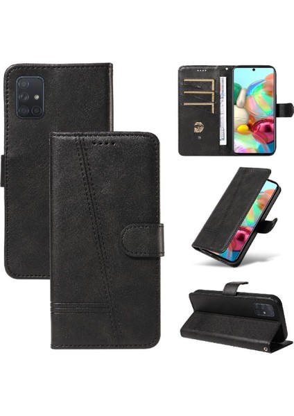 Samsung Galaxy A51 5g Için Filp Durumda Ayrılabilir Siyah Bilezik Cüzdan Telefon Kılıfı (Yurt Dışından)