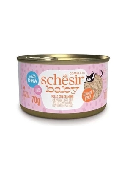 Baby Cat Tavuklu ve Somonlu Yavru Kedi Konservesi 70 gr