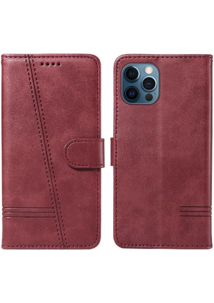 Kredi Kartı Yuvası ile IPhone 12/12 Pro Için Filp Durumda Cüzdan Telefon Kılıfı Pu (Yurt Dışından) fırsatları
