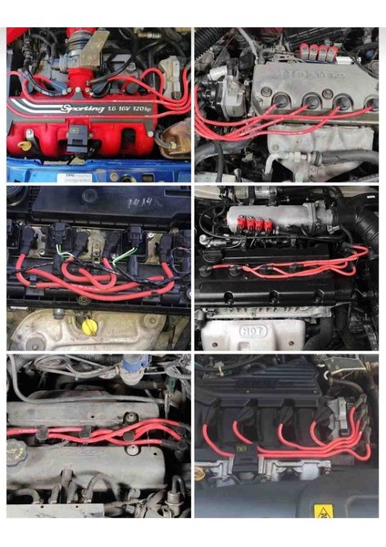 7785350 - Tipo Tempra Punto - Mpı Motor - Kırmızı 8mm Buji Kablosu