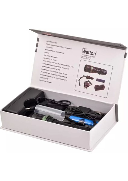 Zoomlu Oto Şarjlı El Feneri WT-012 fiyatları