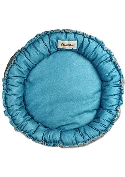 Sunflower Çift Taraflı Peluş Kedi Ve Köpek Yatağı Gri/Mavi 85 cm modelleri