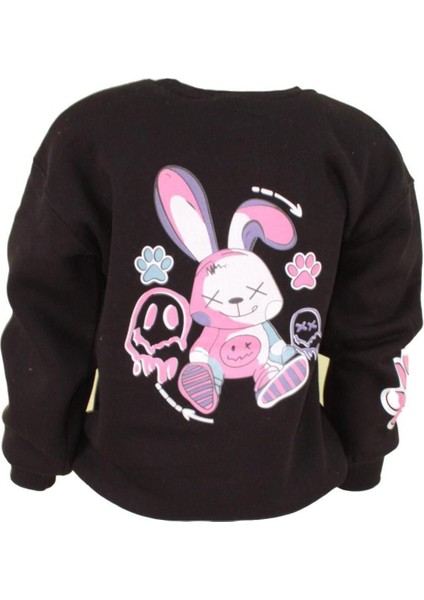 Unisex Oversize Çok Renkli Baskılı Sweatshirt