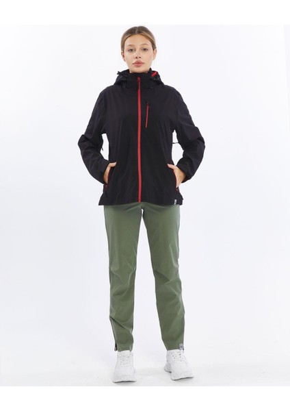 Windbreaker Kadın Ceket-Siyah