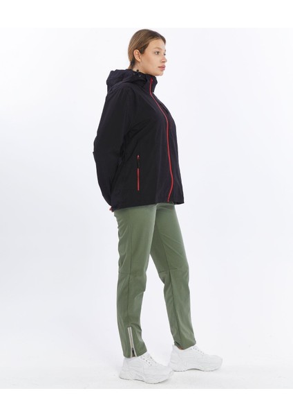 Windbreaker Kadın Ceket-Siyah