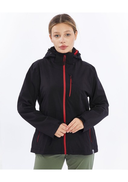 Windbreaker Kadın Ceket-Siyah