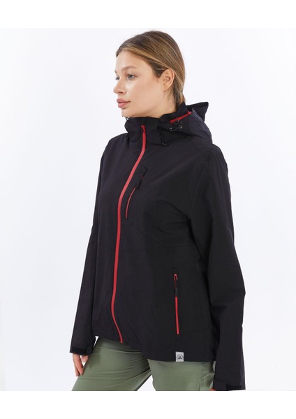 Windbreaker Kadın Ceket-Siyah