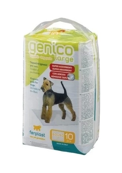 Genico Köpek Tuvalet Eğitim Pedi Large 10 Adet 60x90 cm