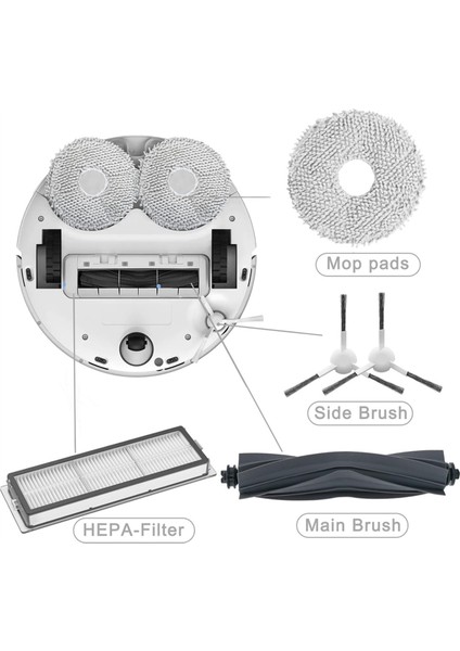 L10S Ultra / Pro L10 Için X10+ Elektrikli Süpürge Ana Yan Fırçalar Filtreler Paspas Bezi (Yurt Dışından) fırsatları
