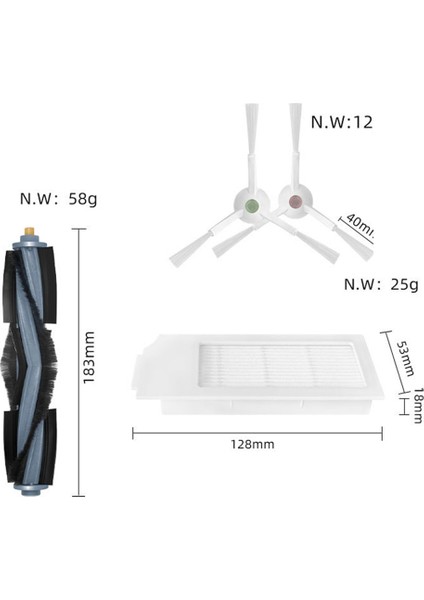 T10 Turbo Robot Süpürge Yedek Parçaları Aksesuarları Ana Fırça Yan Filtresi (Yurt Dışından)