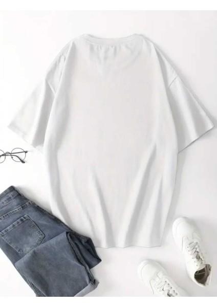 Music Kulaklık Baskılı Ünisex Salaş Oversize Boyfirend T-Shirt fiyatları