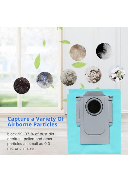 Q / P10 A7400RR Robot Süpürge Torbaları Için 6 Adet Yedek Aktif Karbon Toz Torbası (Yurt Dışından) fiyatları