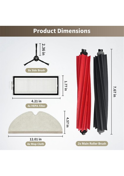 Q8 Max /q8 +/q5 Pro/q5 Pro+ Elektrikli Süpürge, Aksesuar Seti Için Uyumlu Yedek Parçalar (Yurt Dışından) fırsatları