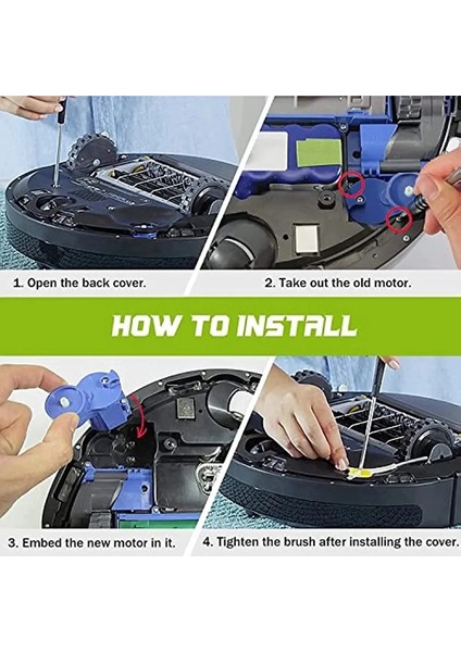 500 600 700 800 900 I3 I7 E5 E6 E7 J7 Serisi Robot Süpürge Yedek Parçası Için Yan Fırça Motor Modülü (Yurt Dışından)