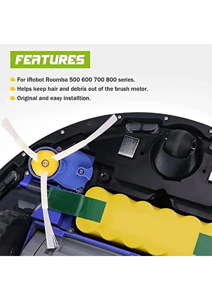 500 600 700 800 900 I3 I7 E5 E6 E7 J7 Serisi Robot Süpürge Yedek Parçası Için Yan Fırça Motor Modülü (Yurt Dışından)
