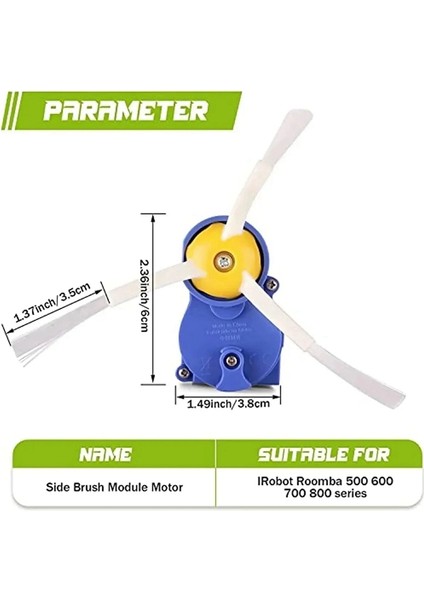 500 600 700 800 900 I3 I7 E5 E6 E7 J7 Serisi Robot Süpürge Yedek Parçası Için Yan Fırça Motor Modülü (Yurt Dışından)