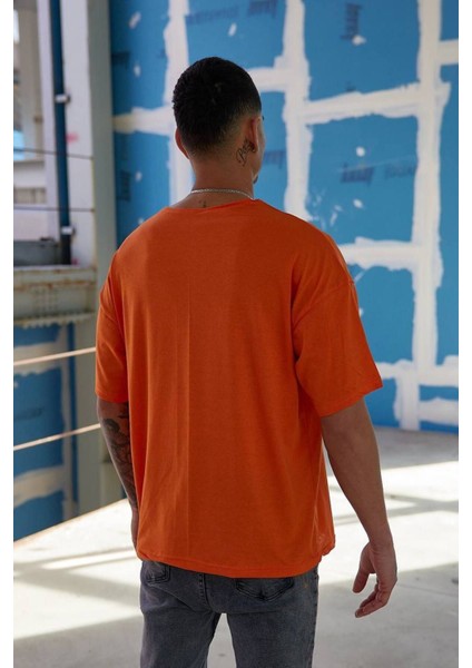Düz Basic Baskısız Erkek Oversize T-Shirt Salaş Boyfirend fırsatları