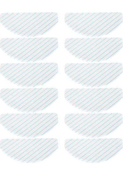 Ozmo T8 Elektrikli Süpürge Için 12 Paket Mikrofiber Paspas Pedi Paspas Bezleri Paçavralar Yedek Parçalar (Yurt Dışından)