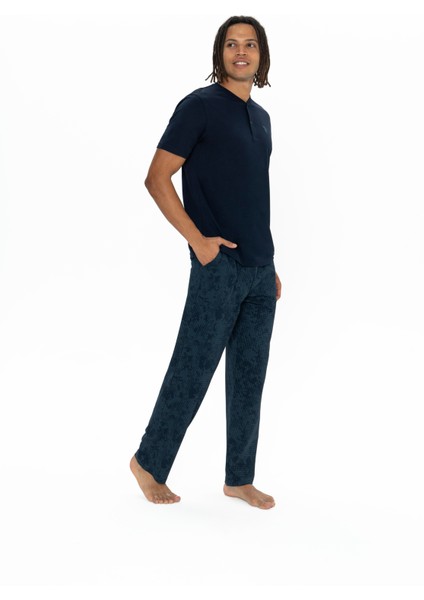 Erkek Lacivert 3 Lü Pijama Takım modelleri