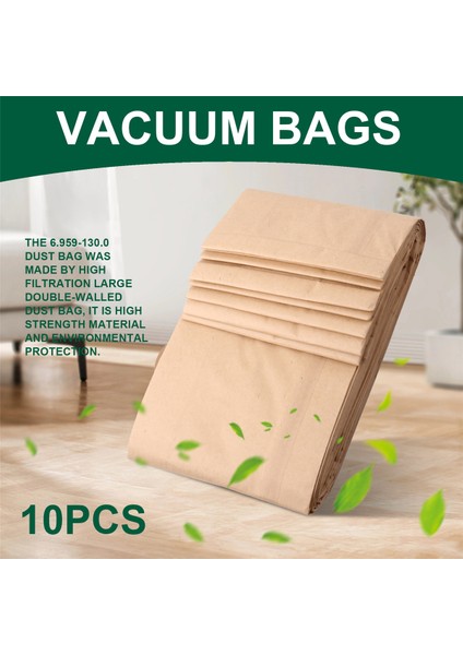 10 Paket 6.959-130.0 Kağıt Filtre Toz Torbası A 2201/2204/2504 Wd3 WD3P Islak ve Kuru Elektrikli Süpürge Yedeği (Yurt Dışından) fırsatları