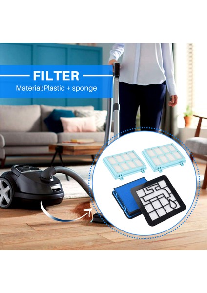 Compact FC9331 FC9332 FC8010 Elektrikli Süpürgeler Için 2'li Filtre Seti Paketi (Yurt Dışından)
