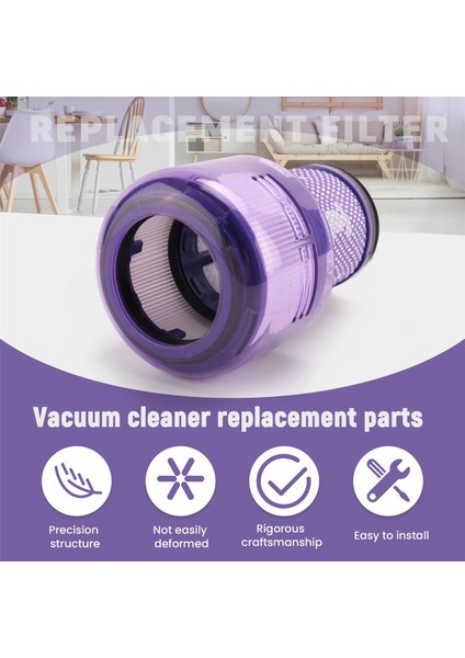 1 Adet Yıkanabilir Filtre V12 Detect Slim Absolute Total Clean Elektrikli Süpürge Yedek Parça Aksesuarları (Yurt Dışından)