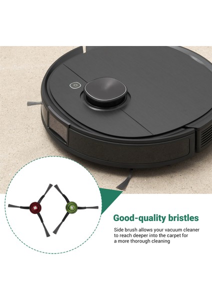 Ecovac Ozmo T9 /t8 Max T8 Power /n8 Pro Robot Süpürge Aksesuarları Için 16 Adet Yan Fırça (Yurt Dışından)