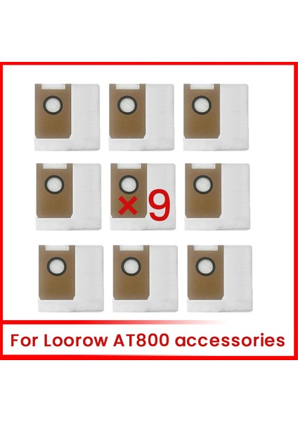 Loorow AT800 Süpürge Aksesuarları Için 9 Adet Toz Torbası Uzun Ömürlü ve Iyi Çalışmak Için Üretilmiştir (Yurt Dışından)